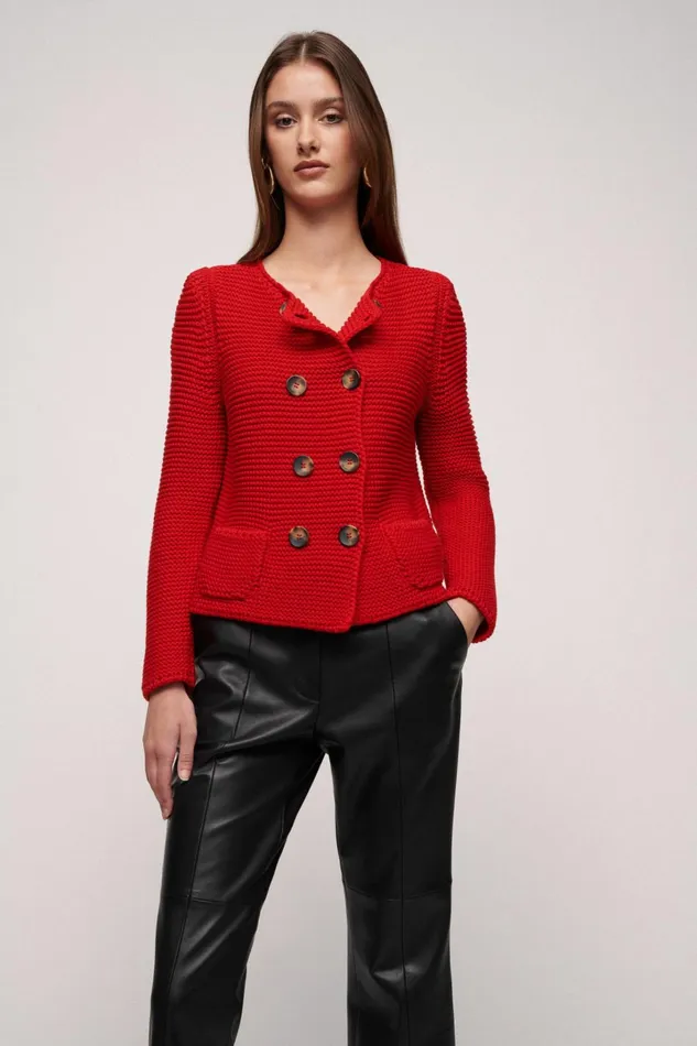 Luisa Spagnoli Cardigan Women Mordente Red Luisa Spagnoli Cardigan Women Mordente Red