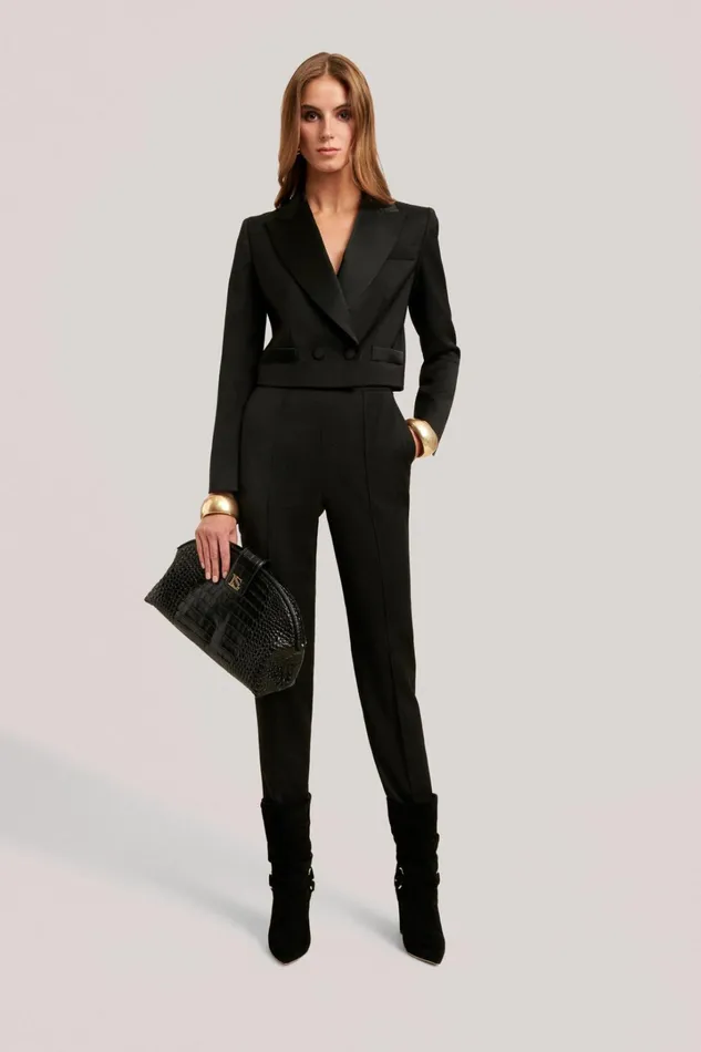 Luisa Spagnoli Jackets and Blazers Women Schiarita Black Luisa Spagnoli Jackets and Blazers Women Schiarita Black