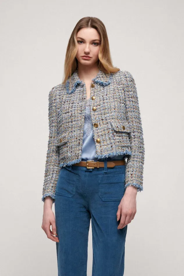 Luisa Spagnoli Jackets and Blazers Women Sevoli Light Blue Luisa Spagnoli Jackets and Blazers Women Sevoli Light Blue