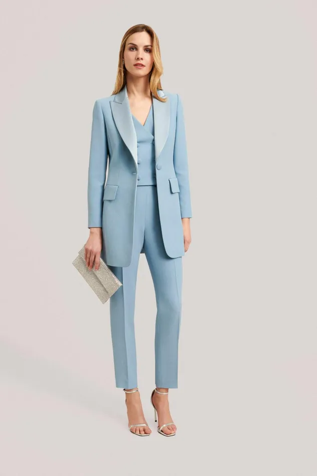 Luisa Spagnoli Jackets and Blazers Women Siberia Light Blue Luisa Spagnoli Jackets and Blazers Women Siberia Light Blue
