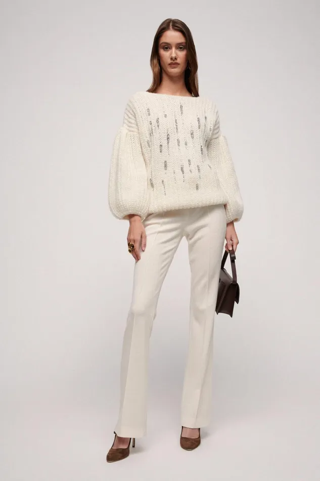 Luisa Spagnoli Knitwear Women Commenda Cream Luisa Spagnoli Knitwear Women Commenda Cream