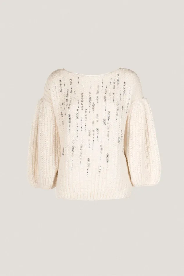 Luisa Spagnoli Knitwear Women Commenda Cream Luisa Spagnoli Knitwear Women Commenda Cream