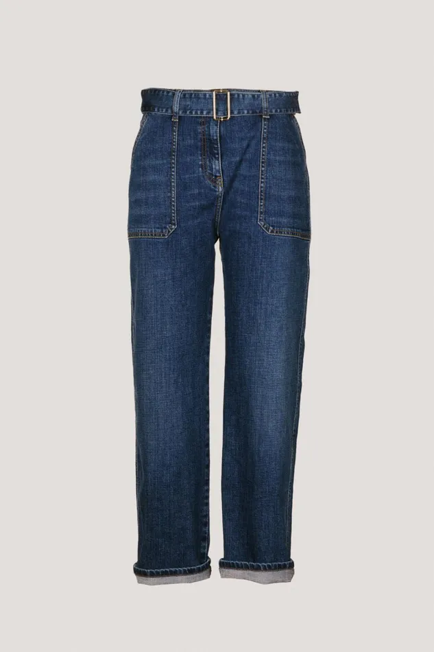 Luisa Spagnoli Pants Women Onesto Blue Luisa Spagnoli Pants Women Onesto Blue