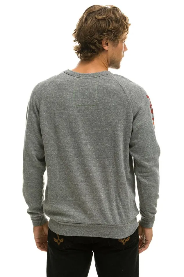 Malibu Crew Sweatshirt 8211 Heather Grey WomenMen Aviator Nation Sweatshirts