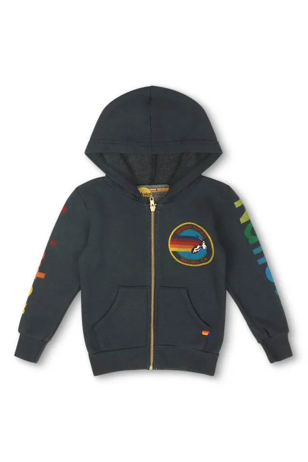 Malibu Zip Hoodie 8211 Charcoal Kids Aviator Nation Hoodies