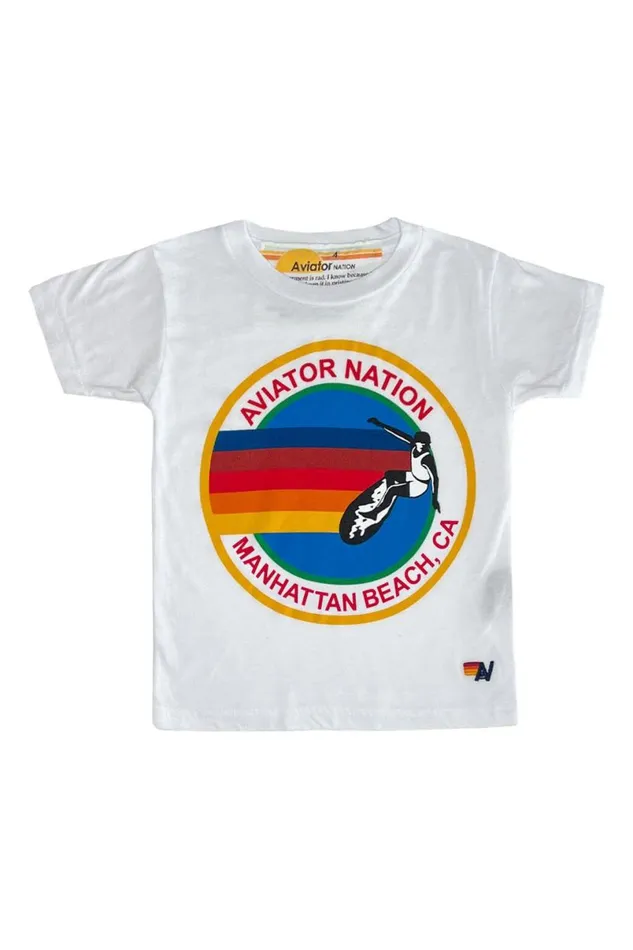 Manhattan Beach Tee 8211 White Kids Aviator Nation Tees