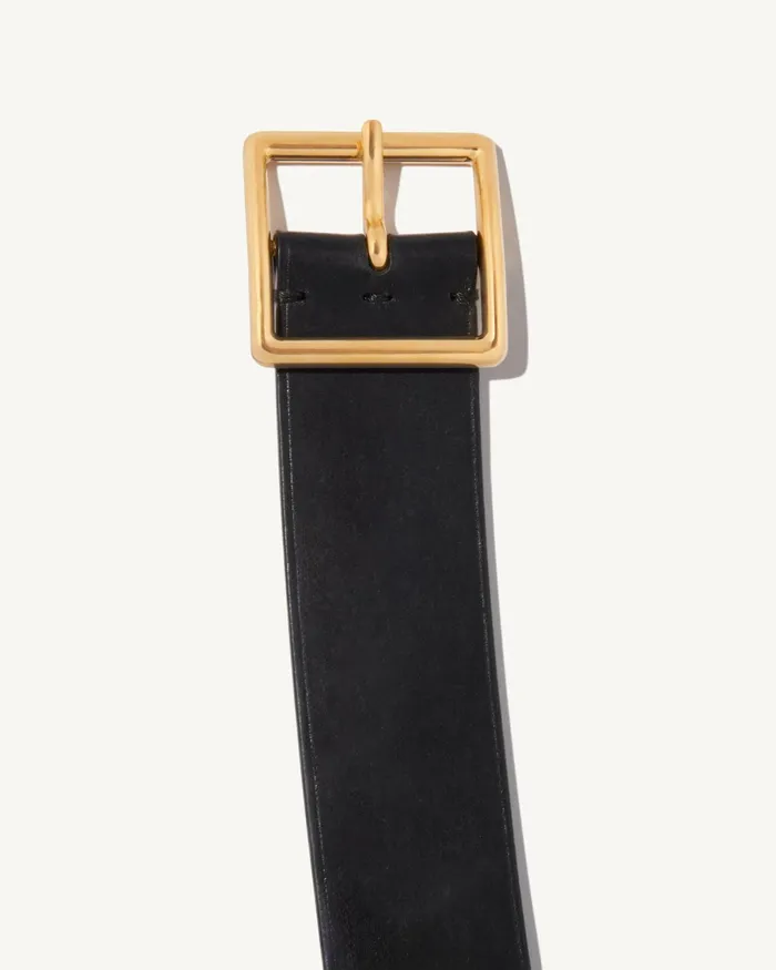 MARCELA BELT Black Wantique Brass Buckle Women Nili Lotan Belts and Accessories