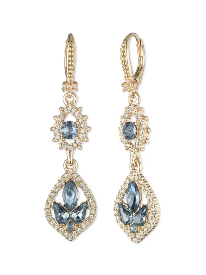 Marchesa Earrings Poised Denim Midi Drop Earring Denim 8211 Jewelry