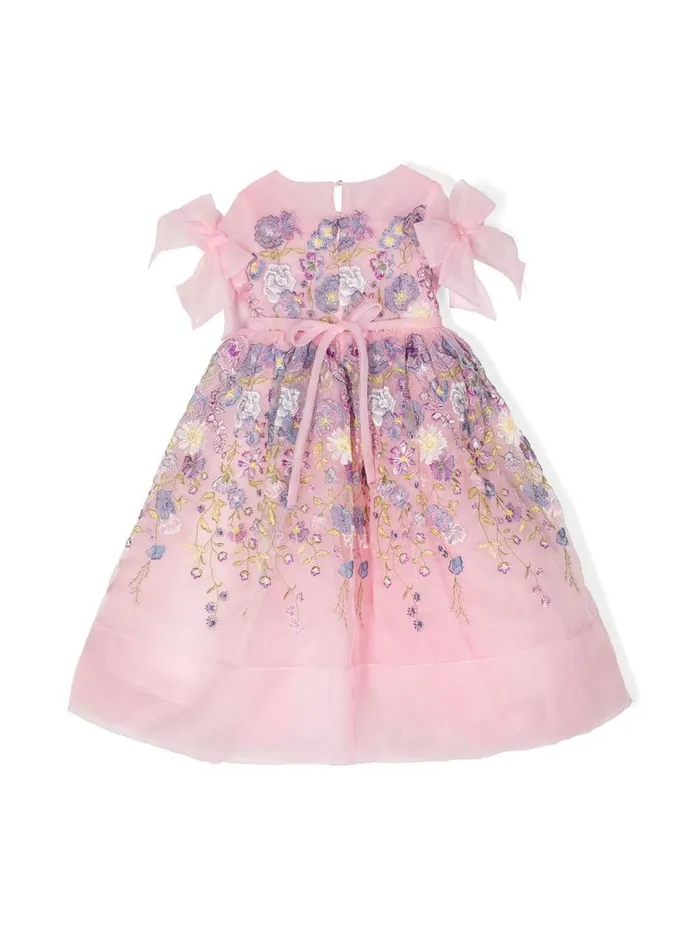 Marchesa Gowns FlowerEmbroidered Organza Gown Glicine 8211 Kids