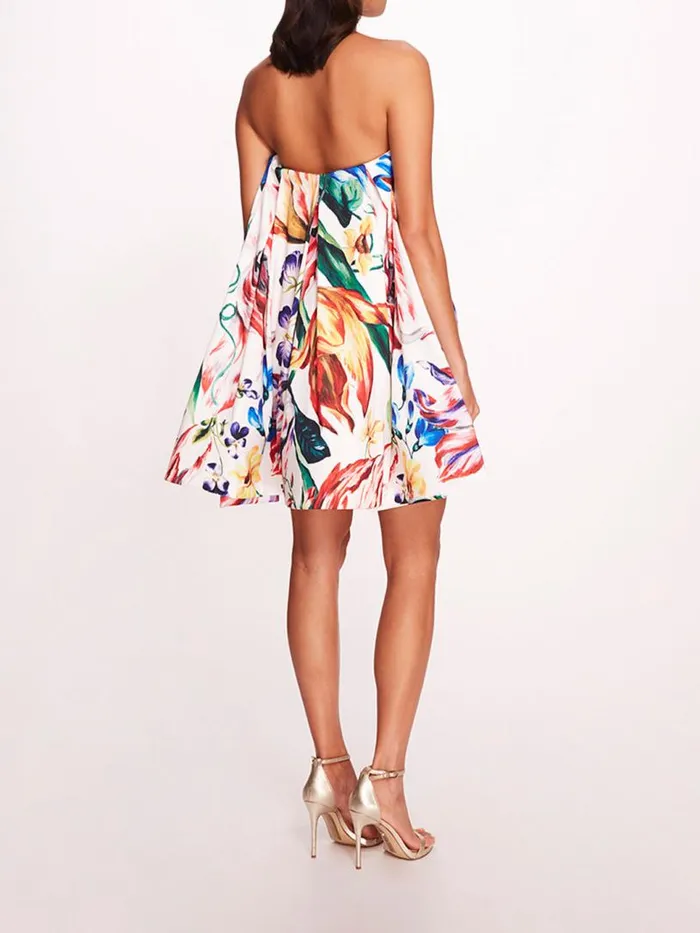 Marchesa Marchesa Notte Mikado Mini Dress Ivory Multi 8211 Women