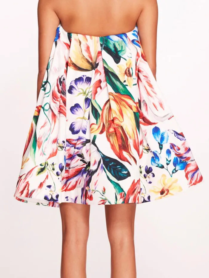 Marchesa Marchesa Notte Mikado Mini Dress Ivory Multi 8211 Women