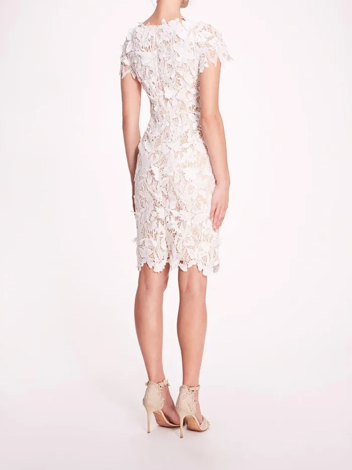 Marchesa Marchesa Notte Organic Lace Mini Dress Ivory 8211 Women
