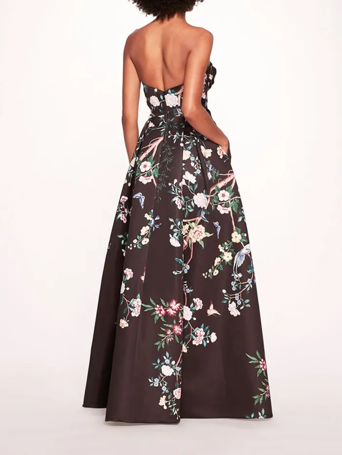 Marchesa Marchesa Notte Paradise Ball Gown Black Multi 8211 Women