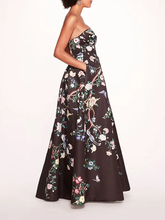Marchesa Marchesa Notte Paradise Ball Gown Black Multi 8211 Women