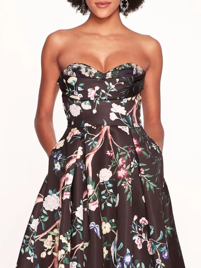 Marchesa Marchesa Notte Paradise Ball Gown Black Multi 8211 Women