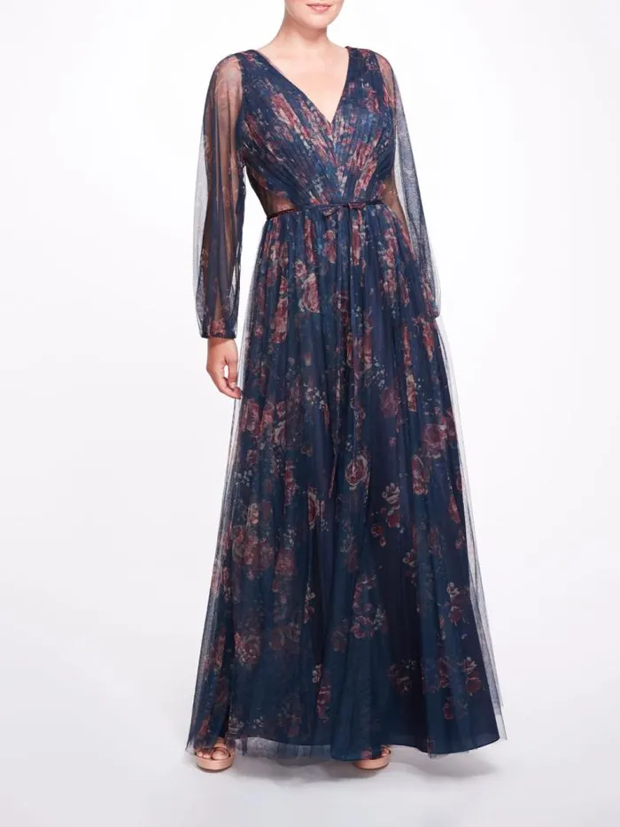 Marchesa Marchesa Notte Salerno Printed Midnight 8211 Women