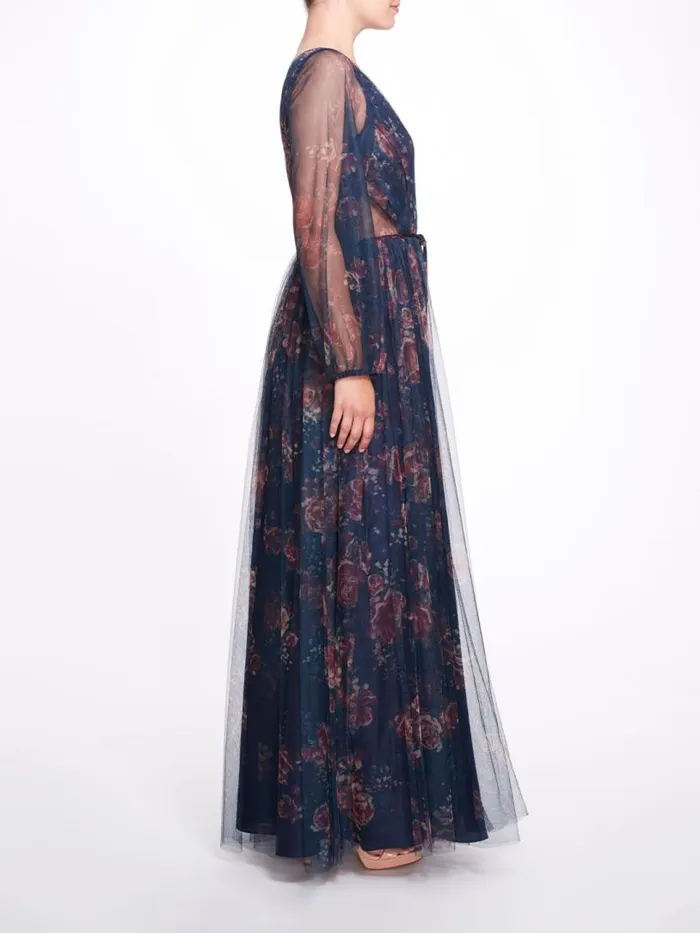 Marchesa Marchesa Notte Salerno Printed Midnight 8211 Women