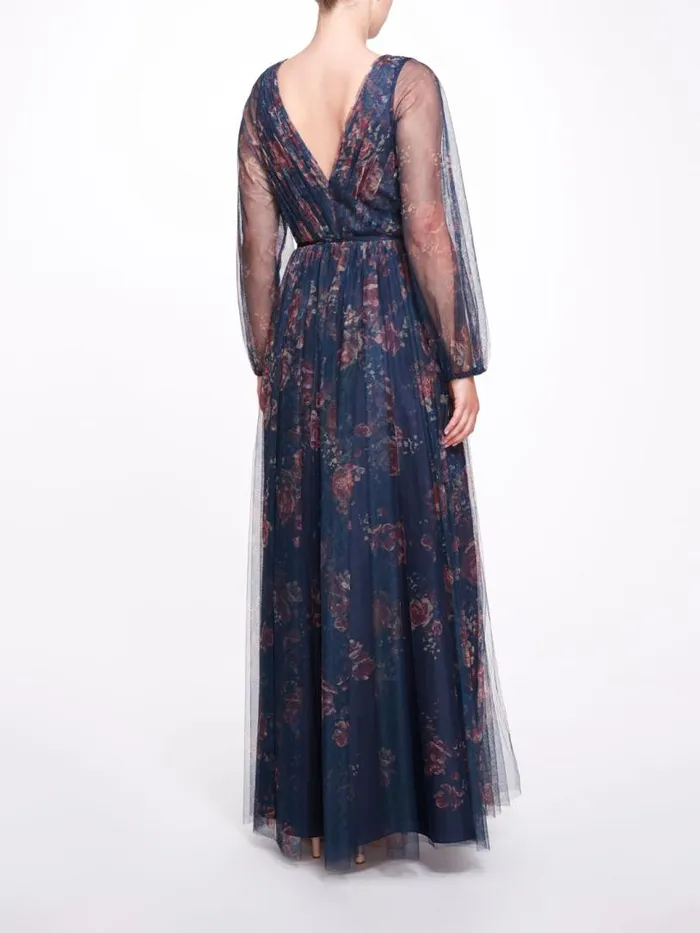 Marchesa Marchesa Notte Salerno Printed Midnight 8211 Women