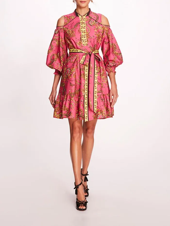 Marchesa Marchesa Rosa Iris Mini Dress Fuchsia Multi 8211 Women
