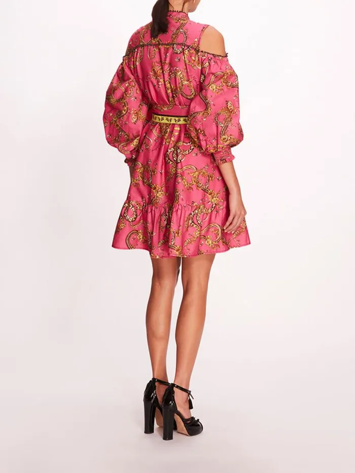 Marchesa Marchesa Rosa Iris Mini Dress Fuchsia Multi 8211 Women