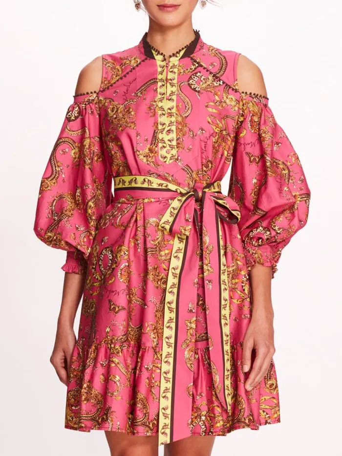 Marchesa Marchesa Rosa Iris Mini Dress Fuchsia Multi 8211 Women