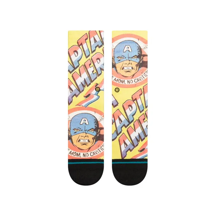 Marvel X Stance Poly Crew Socks Yellow Kids Stance Kids