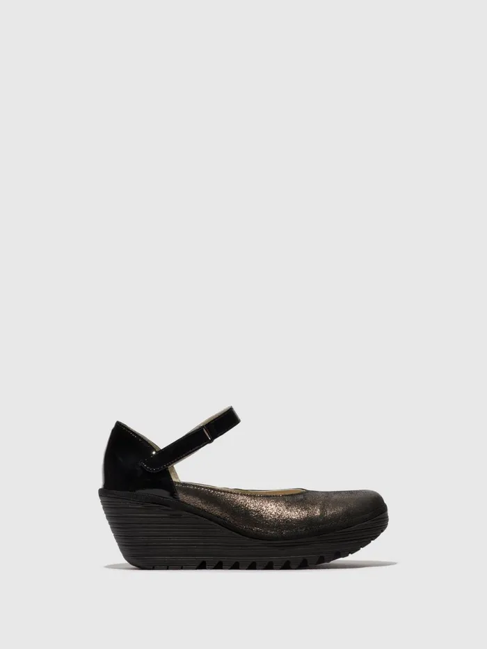 Mary Jane Shoes YAWO345FLY GRAPHITEBLACK Women Fly London Shoes