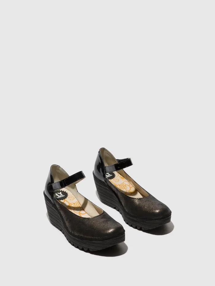 Mary Jane Shoes YAWO345FLY GRAPHITEBLACK Women Fly London Shoes