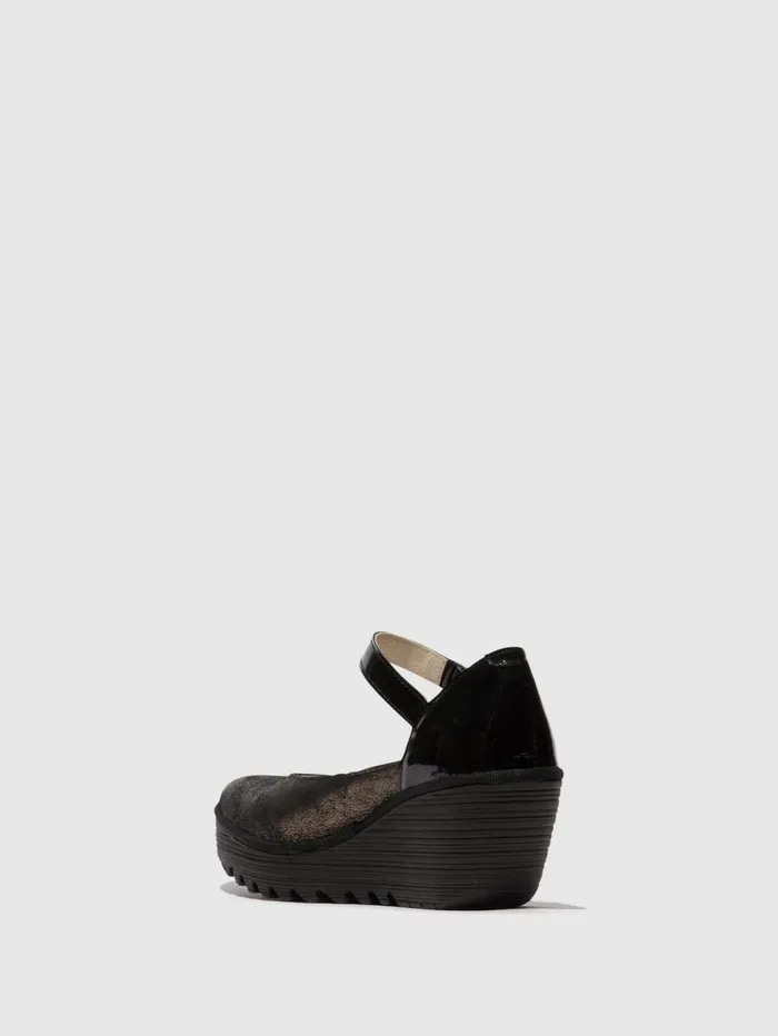 Mary Jane Shoes YAWO345FLY GRAPHITEBLACK Women Fly London Shoes