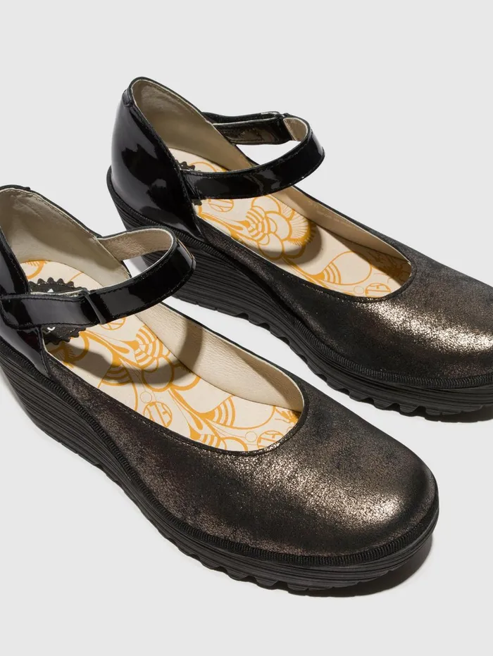 Mary Jane Shoes YAWO345FLY GRAPHITEBLACK Women Fly London Shoes