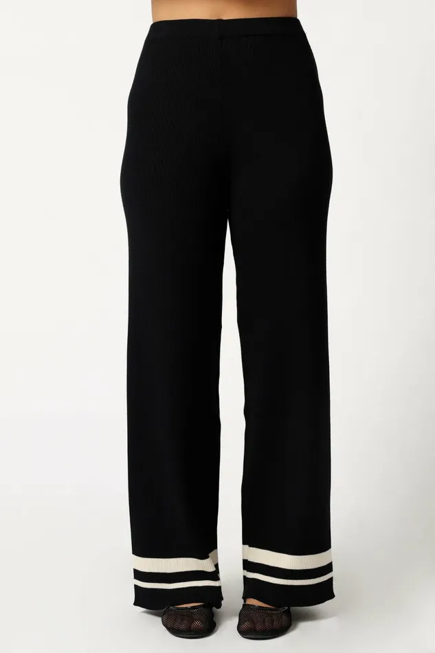 Matching Sets Lowell Pants Black Off White Petal and Pup Women