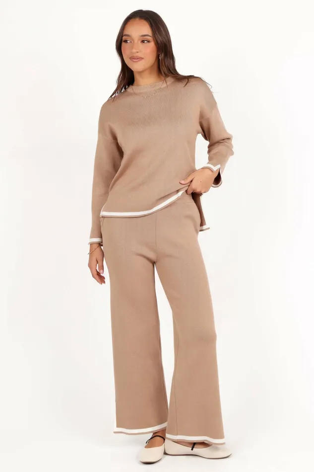 Matching Sets Women Petal and Pup Nathan Two Piece Knit Set Latte