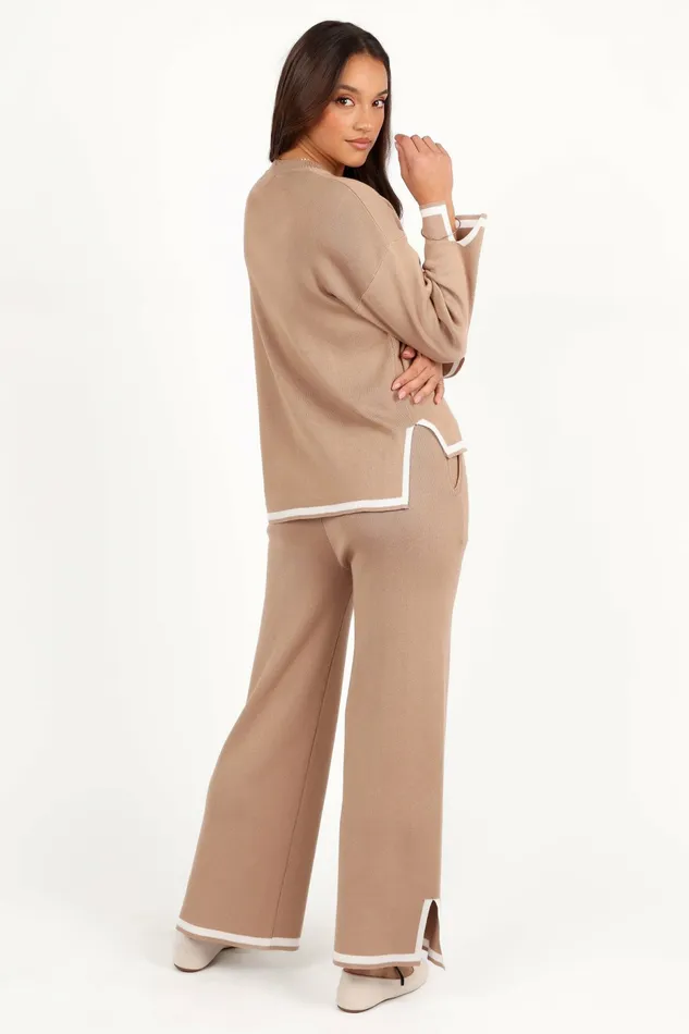 Matching Sets Women Petal and Pup Nathan Two Piece Knit Set Latte