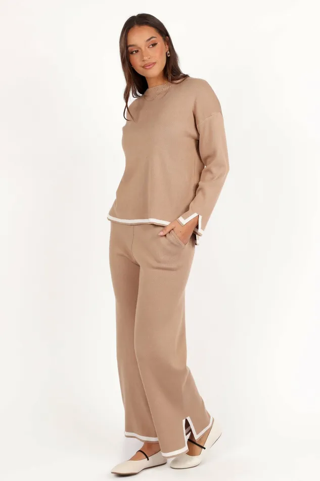Matching Sets Women Petal and Pup Nathan Two Piece Knit Set Latte