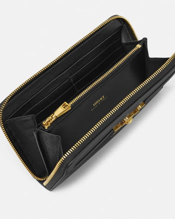 Medusa 03995 Long Wallet Blackgold Women Versace Wallets