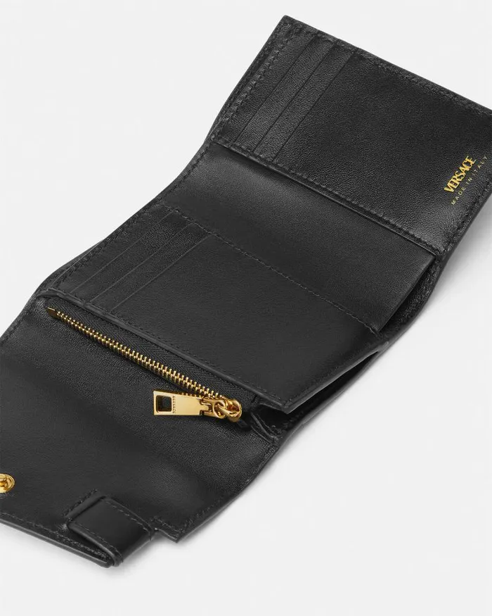 Medusa 03995 Trifold Wallet Blackgold Women Versace Wallets