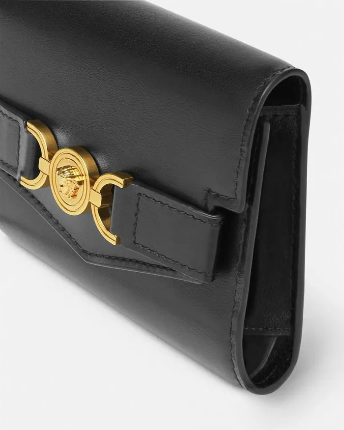 Medusa 03995 Trifold Wallet Blackgold Women Versace Wallets