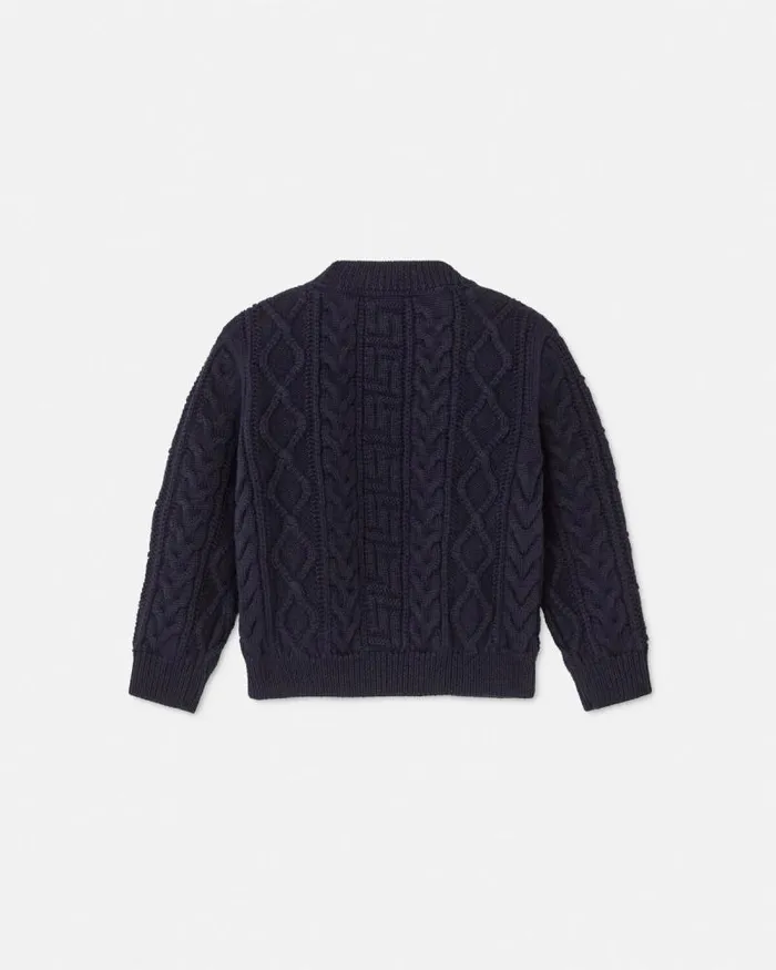 Medusa Baby CableKnit Sweater 1uk00 Children Versace Clothing