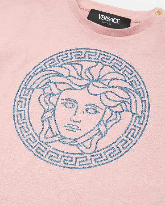 Medusa Baby TShirt Light Pink Children Versace Clothing