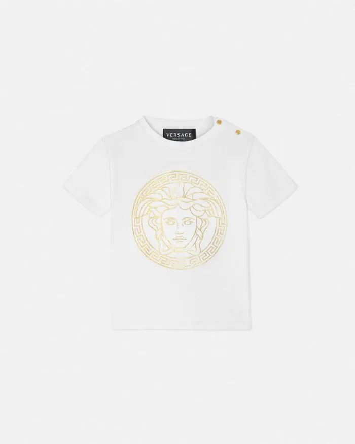 Medusa Baby TShirt Whiteprint Children Versace Clothing