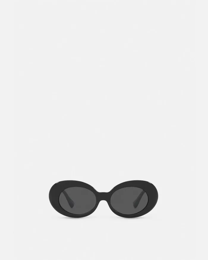 Medusa Biggie Oval Sunglasses Blackgold Women Versace Sunglasses