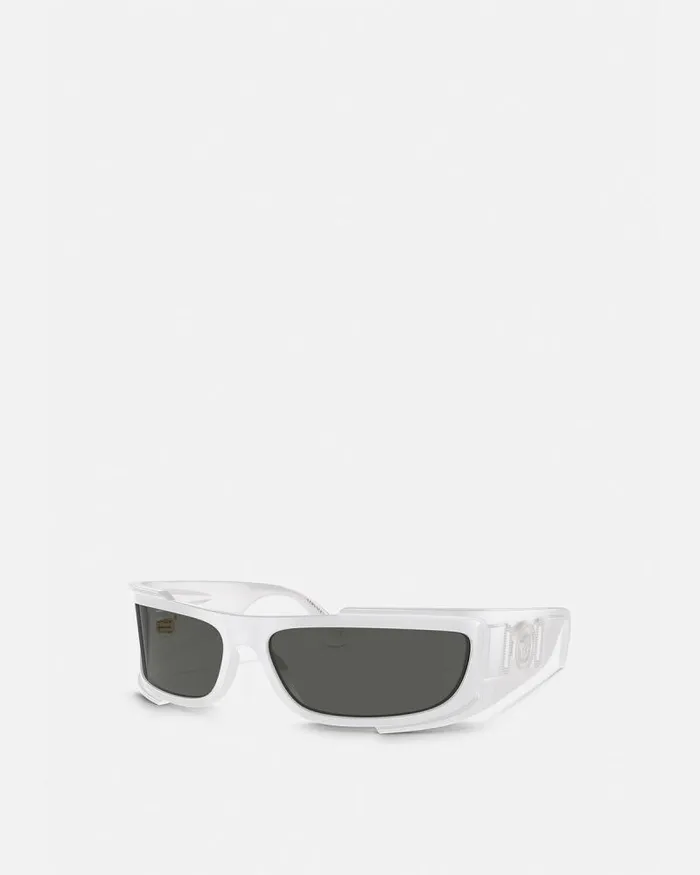 Medusa Biggie Shield Sunglasses Havana Women Versace Sunglasses