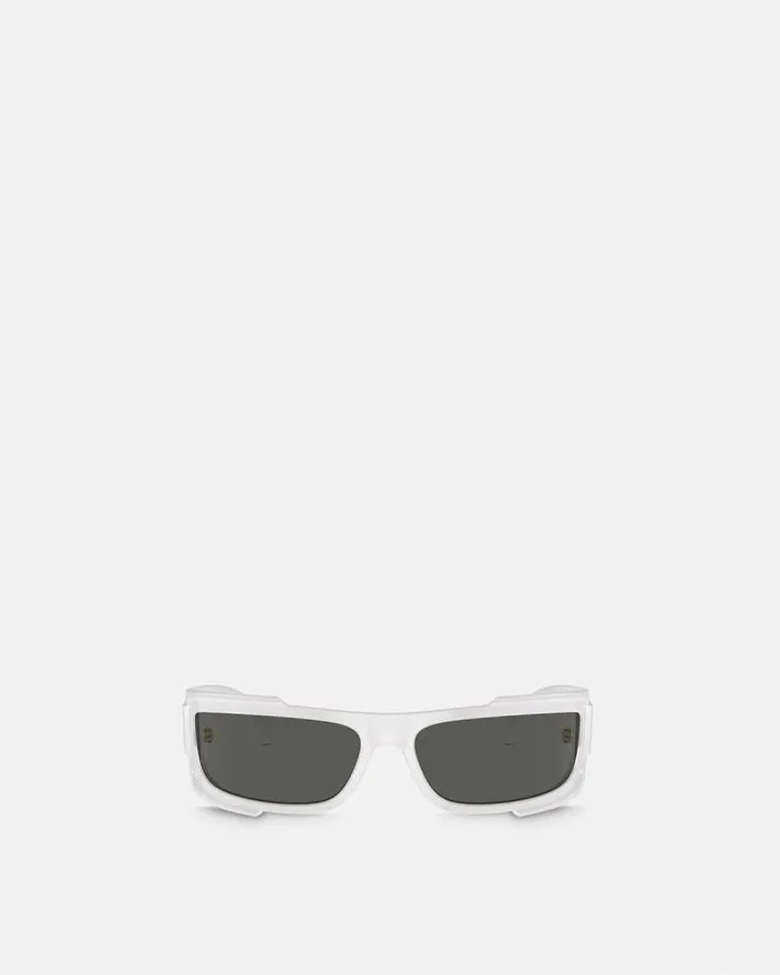 Medusa Biggie Shield Sunglasses Havana Women Versace Sunglasses