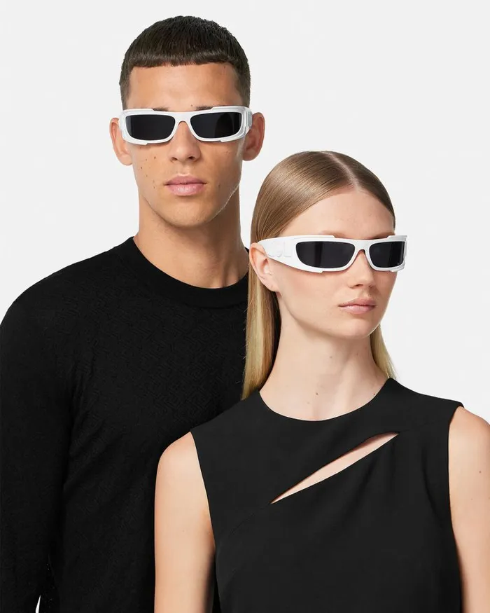 Medusa Biggie Shield Sunglasses Havana Women Versace Sunglasses