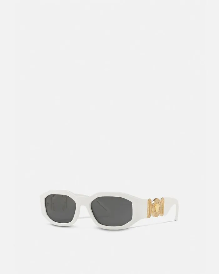 Medusa Biggie Sunglasses White WomenMen Versace Sunglasses
