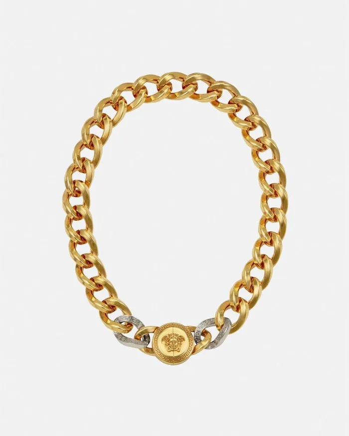 Medusa Chain Necklace Gold WomenMen Versace Necklaces