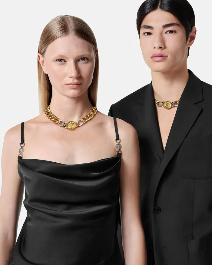 Medusa Chain Necklace Gold WomenMen Versace Necklaces
