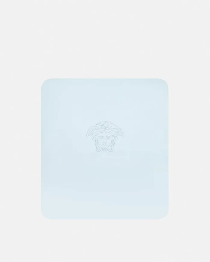 Medusa Padded Baby Blanket Light Bluewhite Children Versace Accessories