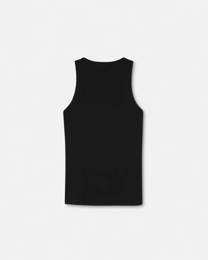 Medusa Tank Top Undershirt Black Men Versace Loungewear and Pajamas