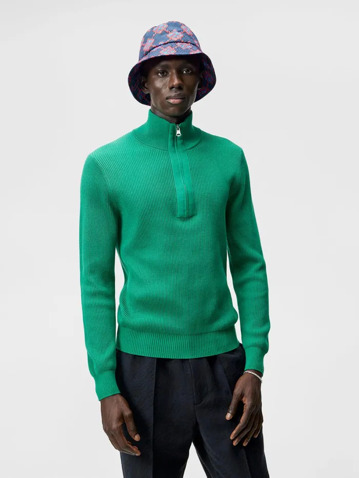 Men Alex Half Zip Knitted Sweater Bosphorus JLindeberg Knitwear